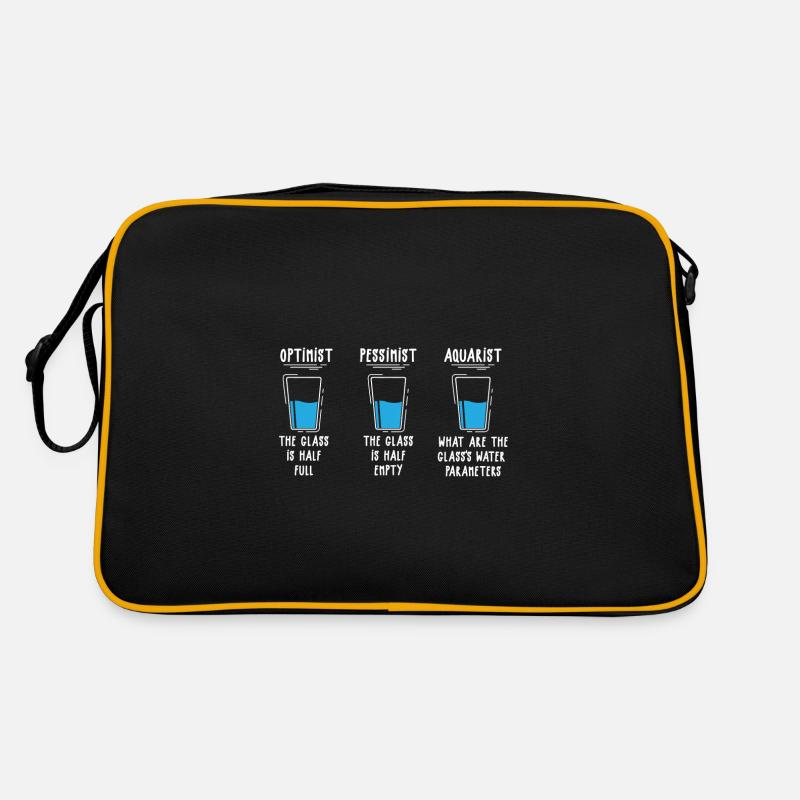 Optimist Pessimist Aquarist Aquarium Engineer Retro Tasche