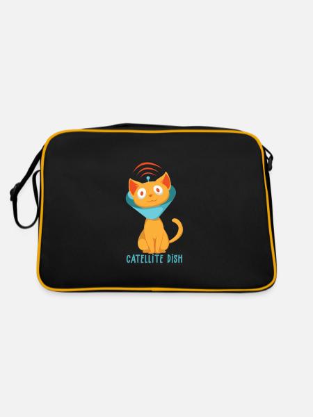 Satellite Cat Catellite TV Calibration Satellite - Retro Bag - black/gold - Back