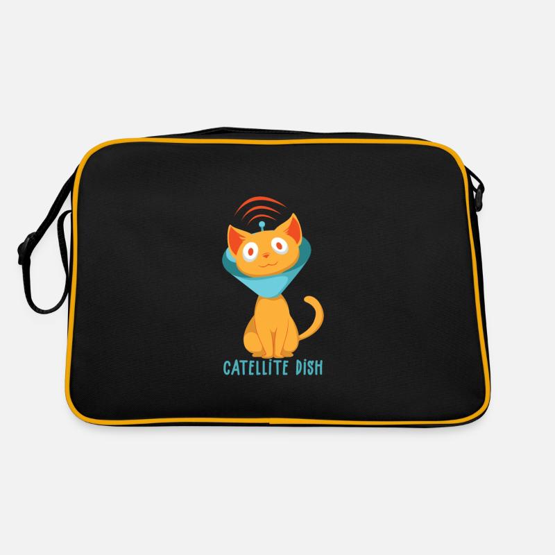 Satellite Cat Catellite TV Calibration Satellite Retro Bag