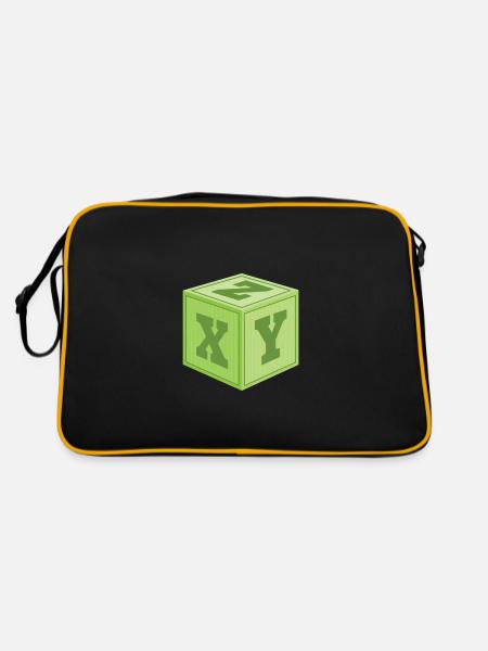 3D Print Calibration Cube X Y Z Axis Test Gift - Retro Bag - black/gold - Back