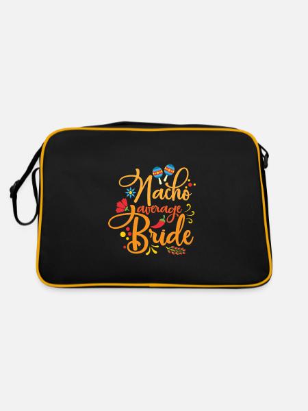 Nacho Moyenne Mariée Nachos Amant Drôle de mariage - Sac Retro - noir/or - Dos