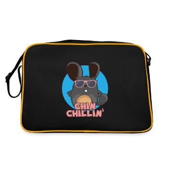 Chinchilla Chinchillin I Cool Sunglasses Gift - Retro Bag - black/gold - Back