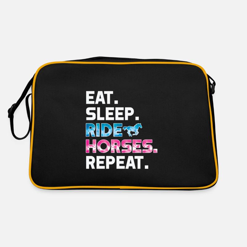 Eat Sleep Ride Chevaux Répéter la conception de cadeau d’équitation Sac Retro