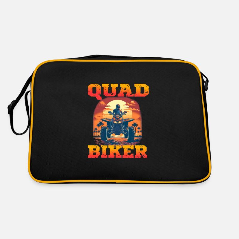 Quad Biker für einen Quadbiker Quad Fahrer Retro Tasche