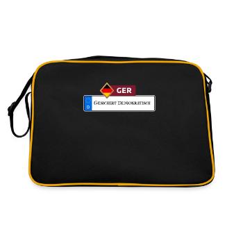 Secured Democratic 2.0 | Gift - Retro Bag - black/gold - Back