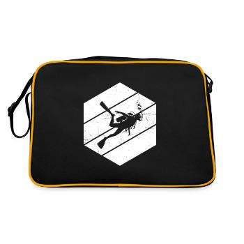 Diving Scuba Diver Diver Scuba Diver - Retro Bag - black/gold - Back