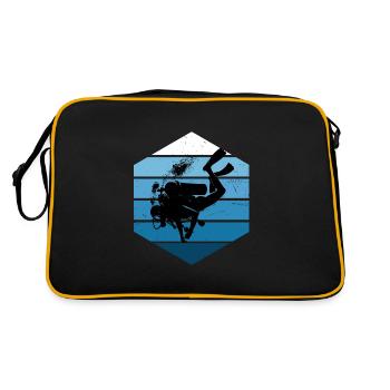Diving Men's Diving Free Dive Scuba Diver - Retro Bag - black/gold - Back
