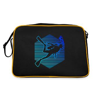Tauchen Damen Scuba Diver Diver Scuba Tauchen - Retro Tasche - Schwarz/Gold - Hinten