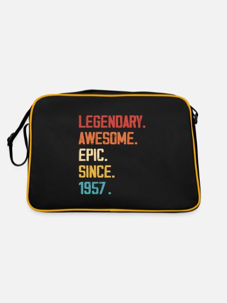 Epic & Legendary Jahrgang 1957: 67. Geburtstag - Retro Tasche - Schwarz/Gold - Hinten
