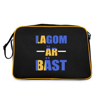 Suède Lagom suédois - Sac Retro - noir/or - Dos