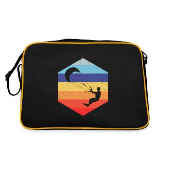 Kitesurf Kitesurfing Kitesurfer Kitesurfen - Retro Bag - black/gold - Back