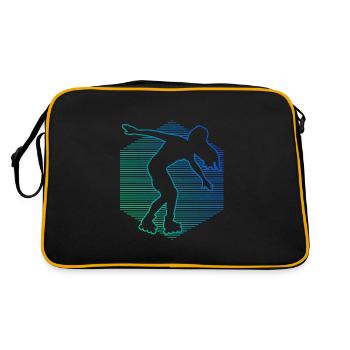 Roller Skate Hommes Roller Roller Patinage - Sac Retro - noir/or - Dos