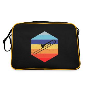 Tromboniste Ténor Trombone Hommes Trombone Cuivres - Sac Retro - noir/or - Dos