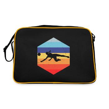 Volleyballspielen Volley Volleyball Herren - Retro Tasche - Schwarz/Gold - Hinten
