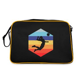 Joueuses de volley-ball Joueuses de volley-ball - Sac Retro - noir/or - Dos