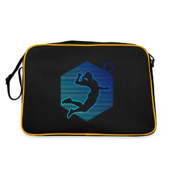 Joueur de volley-ball Volley-ball - Sac Retro - noir/or - Dos