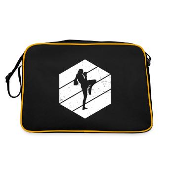 Thai Boxer Men Women Thai Boxing Thaiboxing - Retro Bag - black/gold - Back