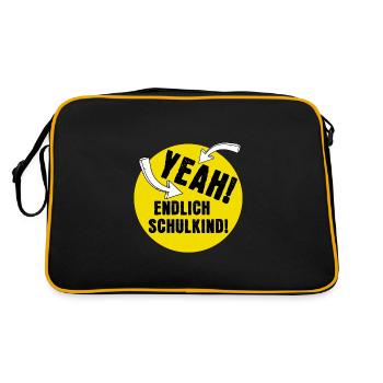Ouais! Enfin écolier! - Sac Retro - noir/or - Dos