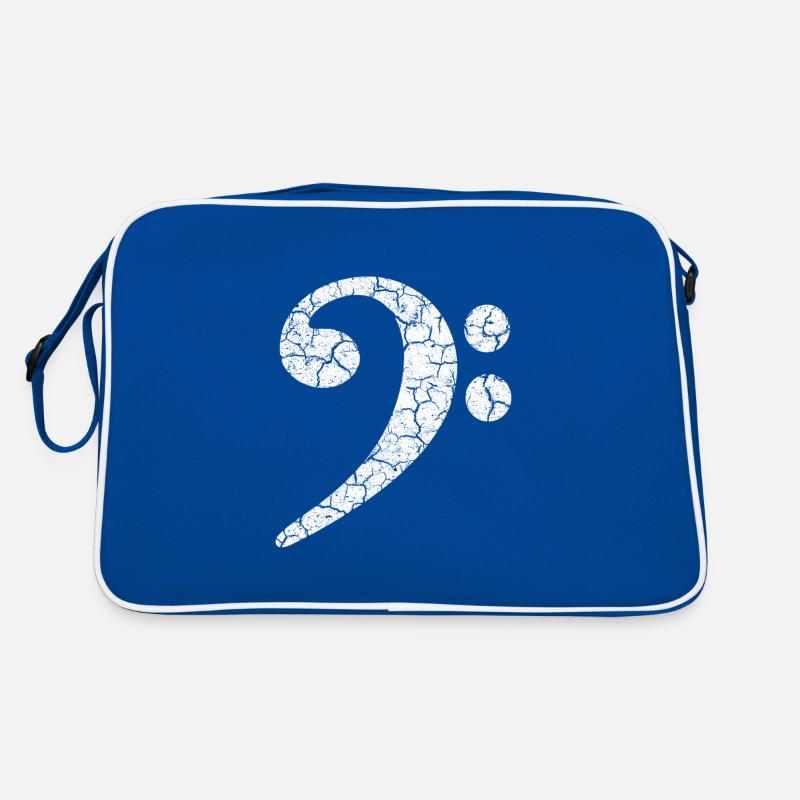 Clé de fa avec un effet grunge cool dans un look usé Sac Retro