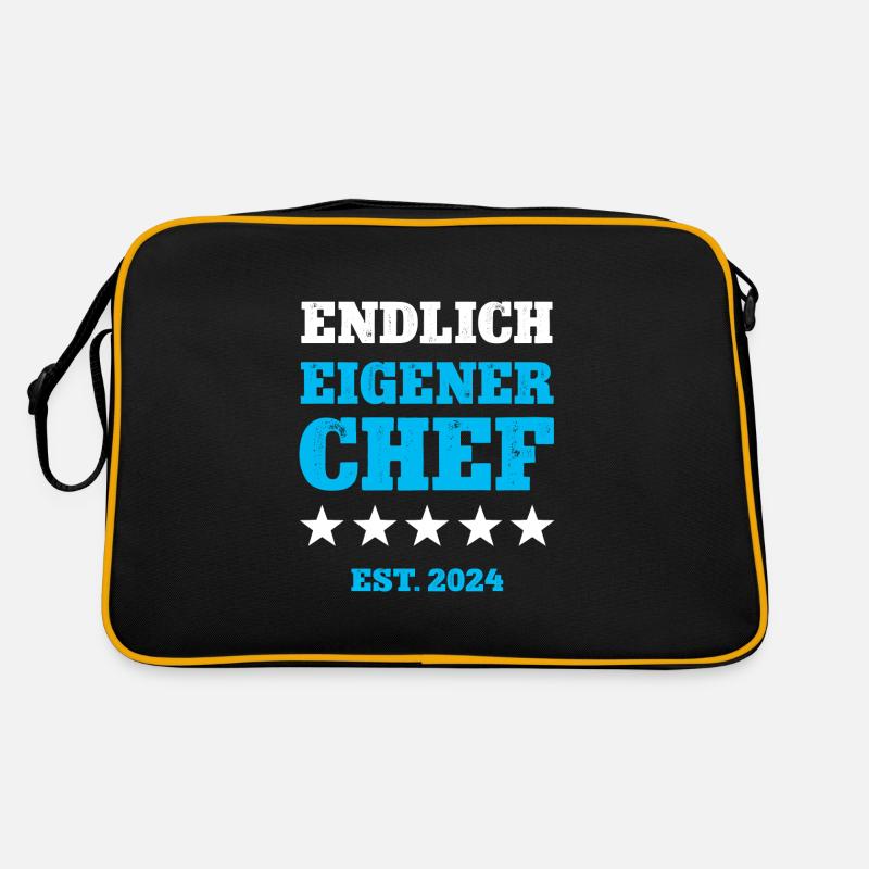 Endlich Eigener Chef 2024 Selbstständig Machen Retro Tasche