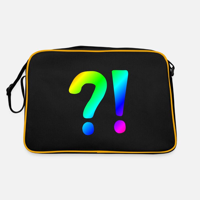 | point d’interrogation Point d’exclamation | icône | Confus Sac Retro