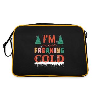 I'm freakin cold I hate winter funny Cold - Retro Bag - black/gold - Back