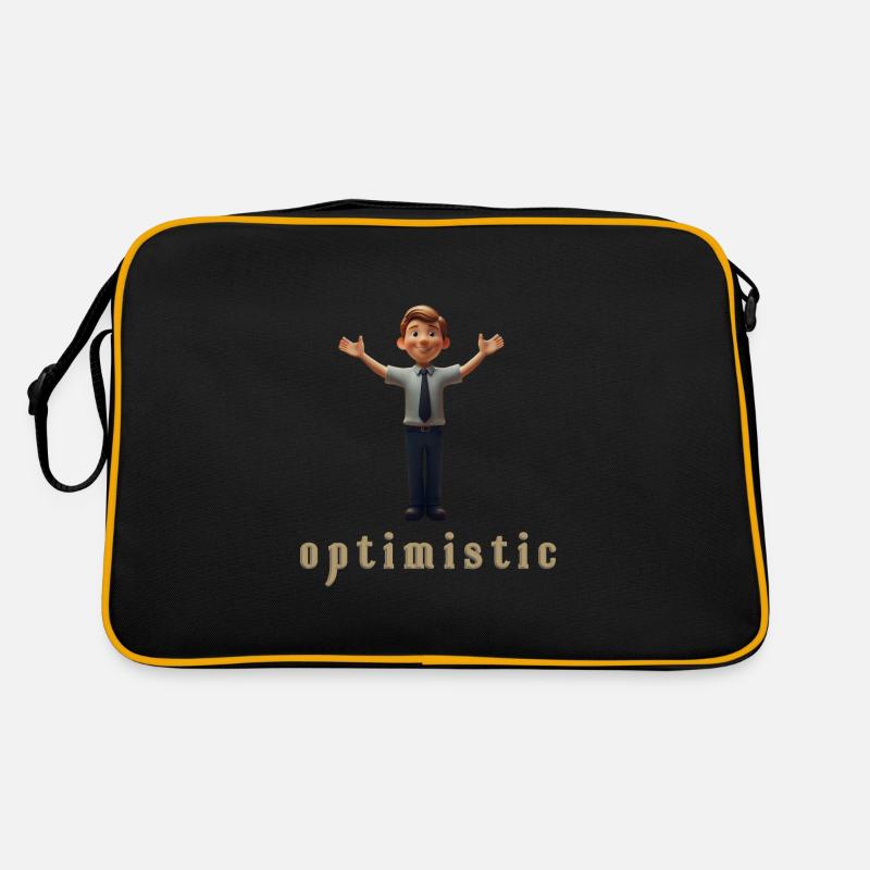Je suis optimiste 3D Artunique design Sac Retro
