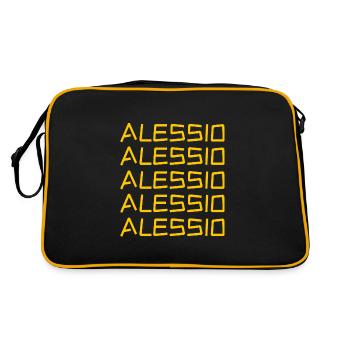 Prénom Alessio - Sac Retro - noir/or - Dos