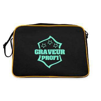 Profession Engraver - Retro Bag - black/gold - Back