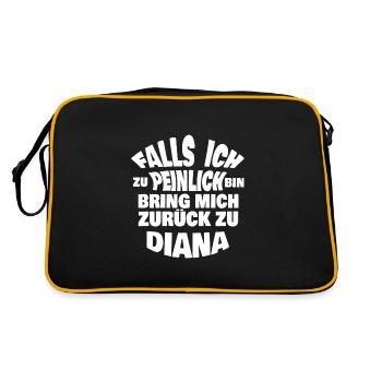 Diana as a bachelor party - Retro Bag - black/gold - Back