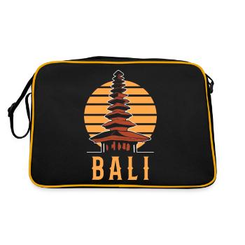 Bali Indonésie - Sac Retro - noir/or - Dos