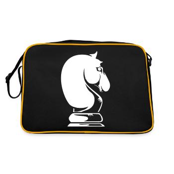 Chess Springer Horse Chessboard - Retro Bag - black/gold - Back