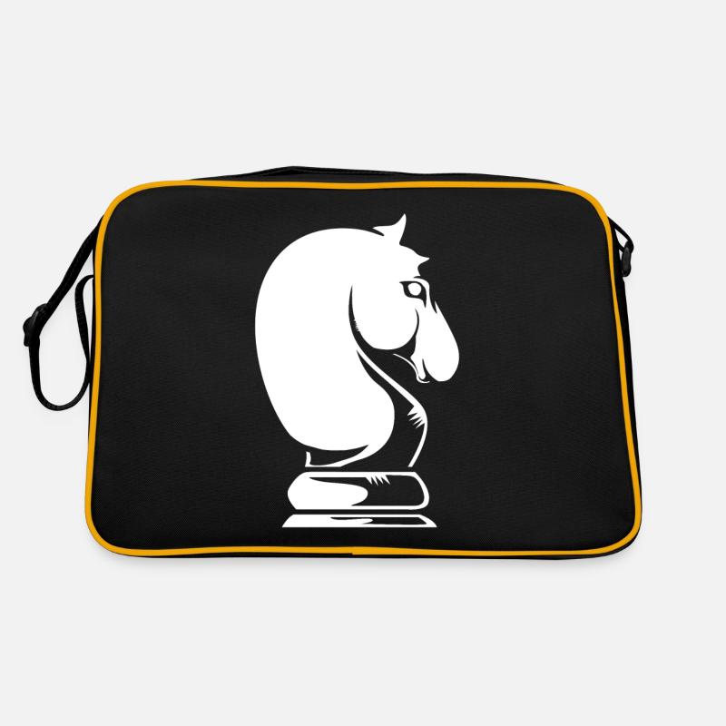Schach Springer Pferd Schachbrett Retro Tasche