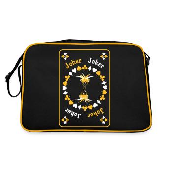 Joker Jolly Clown Girl Card Game Card - Sac Retro - noir/or - Dos