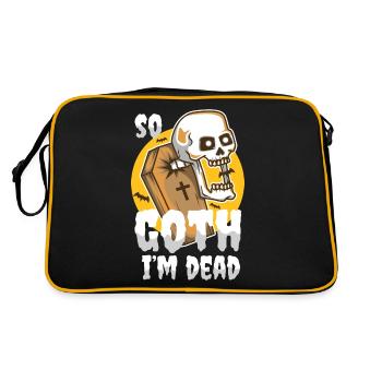 So Goth I'm Dead - Retro Tasche - Schwarz/Gold - Hinten