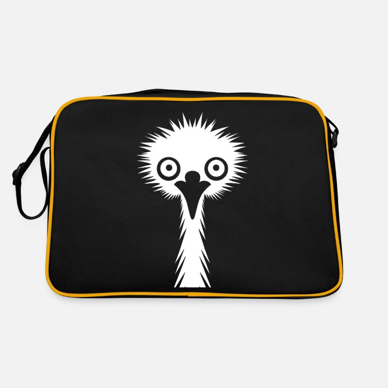 Silhouette gracieuse : émeu et autruche en silhouette Sac Retro