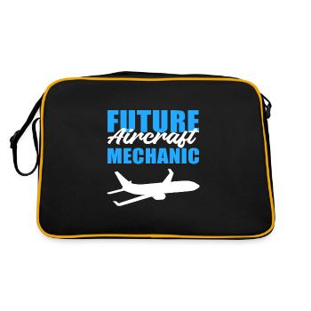 Cadeau de rêveur de futur mécanicien d’aéronef - Sac Retro - noir/or - Dos