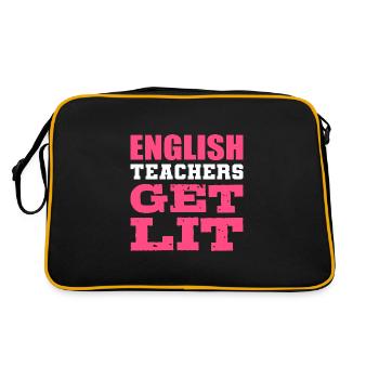 Teacher is illuminated ESL -Teacher Poison - Retro Bag - black/gold - Back