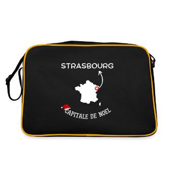 Strasbourg capitale de Noel - Sac Retro - noir/or - Dos
