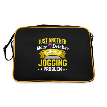 Buveurs de vin avec problème de jogging amateurs de vin lus - Sac Retro - noir/or - Dos