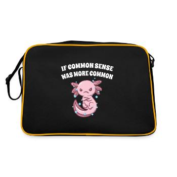 If common sense is more often funny - Retro Bag - black/gold - Back