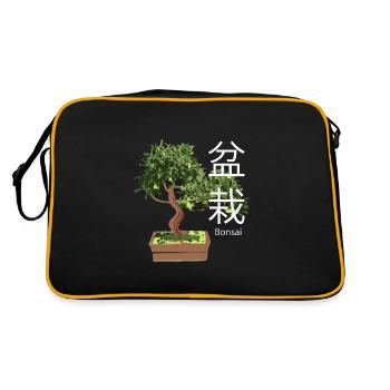 Bonsai plantations d’arbres - Sac Retro - noir/or - Dos