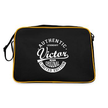 Victor cadeau shirt personnalisé prénom victor - Sac Retro - noir/or - Dos