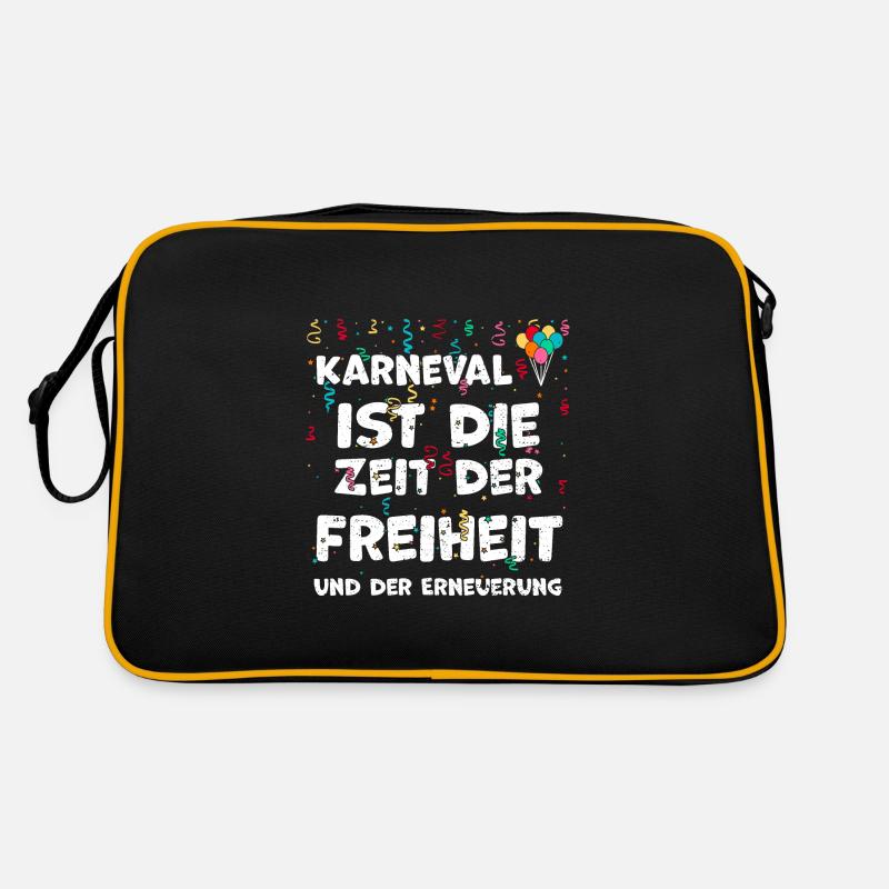 Karneval ist die Zeit der Freihe... Retro Tasche