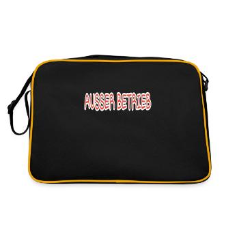 Ausser Betrieb - Retro Tasche - Schwarz/Gold - Hinten