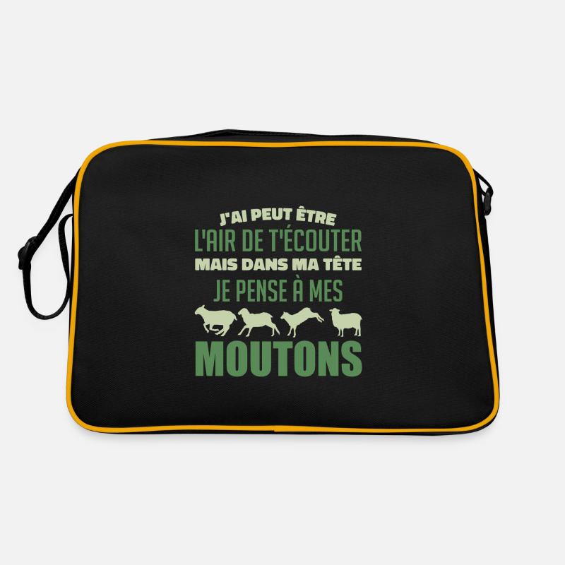 Je pense à mes moutons Sac Retro