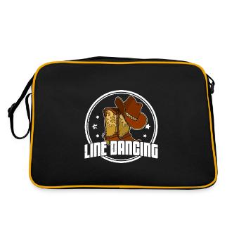 Linedance Tanzsport Western Country Musik - Retro Tasche - Schwarz/Gold - Hinten