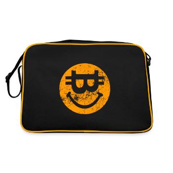 Bitcoin Smile Blockchain devise - Sac Retro - noir/or - Dos