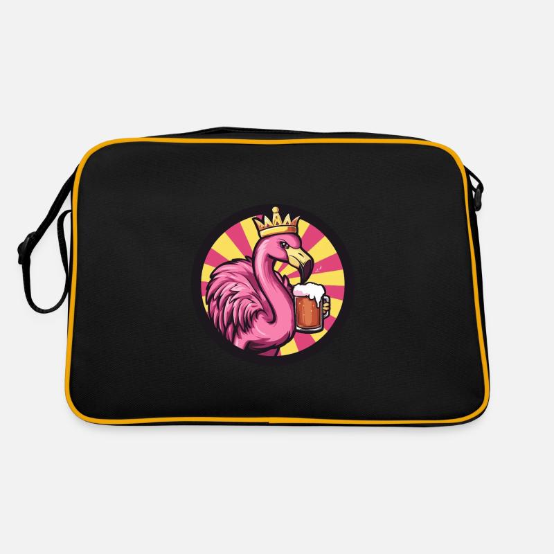Flamingo Bier Retro Tasche