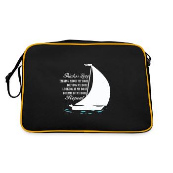Bateau Bateau Permis Capitaine Voilier Cadeau - Sac Retro - noir/or - Dos